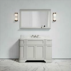 Connaught Carrara Marble Floorstanding Vanity Unit (Matte Stone) 1200mm -LUSSOSTONE Shop connaught carrara marble floorstanding vanity unit matte stone 1200mm p3651 18244 zoom