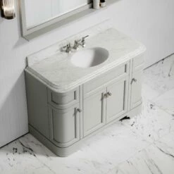 Connaught Carrara Marble Floorstanding Vanity Unit (Matte Stone) 1200mm -LUSSOSTONE Shop connaught carrara marble floorstanding vanity unit matte stone 1200mm p3651 18737 zoom
