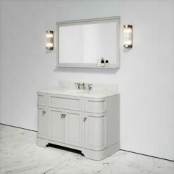 Connaught Carrara Marble Floorstanding Vanity Unit (Matte Stone) 1200mm -LUSSOSTONE Shop connaught carrara marble floorstanding vanity unit matte stone 1200mm p3651 18738 zoom