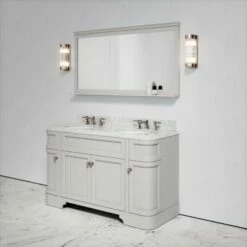 Connaught Carrara Marble Floorstanding Vanity Unit (Matte Stone) 1400mm -LUSSOSTONE Shop connaught carrara marble floorstanding vanity unit matte stone 1400mm p3652 18747 zoom