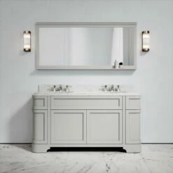 Connaught Carrara Marble Floorstanding Vanity Unit (Matte Stone) 1600mm -LUSSOSTONE Shop connaught carrara marble floorstanding vanity unit matte stone 1600mm p3653 18252 zoom