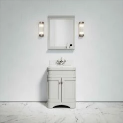 Connaught Carrara Marble Floorstanding Vanity Unit (Matte Stone) 600mm