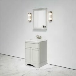 Connaught Carrara Marble Floorstanding Vanity Unit (Matte Stone) 600mm -LUSSOSTONE Shop connaught carrara marble floorstanding vanity unit matte stone 600mm p3648 18698 zoom