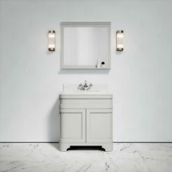 Connaught Carrara Marble Floorstanding Vanity Unit (Matte Stone) 800mm -LUSSOSTONE Shop connaught carrara marble floorstanding vanity unit matte stone 800mm p3649 18487 zoom