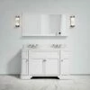 Connaught Carrara Marble Floorstanding Vanity Unit (Matte White) 1400mm -LUSSOSTONE Shop connaught carrara marble floorstanding vanity unit matte white 1400mm p3635 18740 zoom