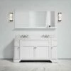 Connaught Carrara Marble Floorstanding Vanity Unit (Matte White) 1600mm