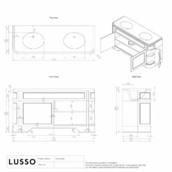 Connaught Carrara Marble Floorstanding Vanity Unit (Matte White) 1600mm -LUSSOSTONE Shop connaught carrara marble floorstanding vanity unit matte white 1600mm p3632 36016 zoom