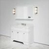 Connaught Carrara Marble Floorstanding Vanity Unit (Primed White) 1200mm -LUSSOSTONE Shop connaught carrara marble floorstanding vanity unit primed white 1200mm p3645 24747 zoom