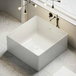 Consero Freestanding Square Stone Bath 1200mm -LUSSOSTONE Shop consero freestanding square stone bath 1200mm p1684 22035 zoom