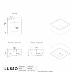 Consero Freestanding Square Stone Bath 1200mm -LUSSOSTONE Shop consero freestanding square stone bath 1200mm p1684 40608 zoom
