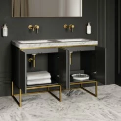 Couture Floorstanding Fluted Vanity Unit (Matte Black 1200mm) 10 Couture Floorstanding Fluted Vanity Unit (Matte Black 1200mm) -LUSSOSTONE Shop couture floorstanding fluted vanity unit matte black 1200mm p4711 27410 zoom