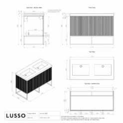 Couture Floorstanding Fluted Vanity Unit (Matte Black 1200mm) 13 Couture Floorstanding Fluted Vanity Unit (Matte Black 1200mm) -LUSSOSTONE Shop couture floorstanding fluted vanity unit matte black 1200mm p4711 35992 zoom