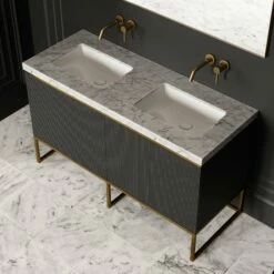 Couture Floorstanding Fluted Vanity Unit (Matte Black 1400mm) 9 Couture Floorstanding Fluted Vanity Unit (Matte Black 1400mm) -LUSSOSTONE Shop couture floorstanding fluted vanity unit matte black 1400mm p4712 26459 zoom