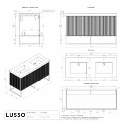 Couture Floorstanding Fluted Vanity Unit (Matte Black 1400mm) 13 Couture Floorstanding Fluted Vanity Unit (Matte Black 1400mm) -LUSSOSTONE Shop couture floorstanding fluted vanity unit matte black 1400mm p4712 35988 zoom