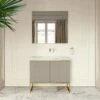 Couture Floorstanding Vanity Unit (Matte Velvet Beige 1000mm) -LUSSOSTONE Shop couture floorstanding vanity unit matte velvet beige 1000mm p4728 26465 zoom
