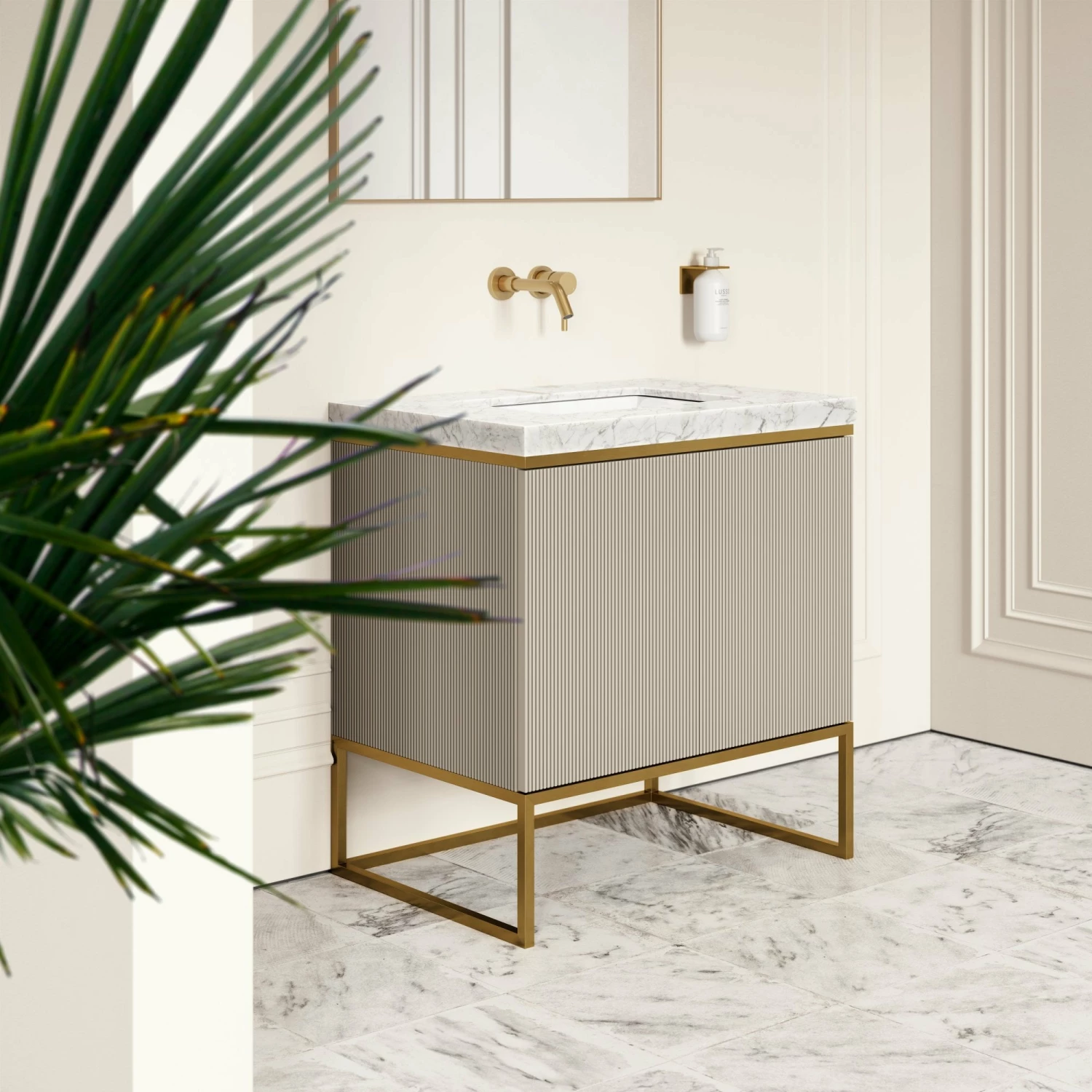 Couture Floorstanding Vanity Unit (Matte Velvet Beige 800mm) 6 Couture Floorstanding Vanity Unit (Matte Velvet Beige 800mm) - Image 4