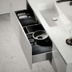 Cubik Pale Grey Wood Grain Vanity Unit 1500mm -LUSSOSTONE Shop cubik pale grey wood grain vanity unit 1500mm p6604 42984 zoom