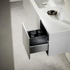 Cubik Pale Grey Wood Grain Vanity Unit 1500mm -LUSSOSTONE Shop cubik pale grey wood grain vanity unit 1500mm p6604 42988 zoom
