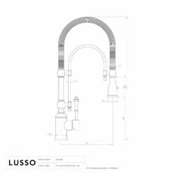 Deco Claridge Brushed Gold Traditional Pull Out Kitchen Mixer Tap -LUSSOSTONE Shop deco claridge brushed gold traditional pull out kitchen mixer tap p4389 35785 zoom