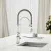 Deco Claridge Polished Nickel Traditional Pull Out Kitchen Mixer Tap -LUSSOSTONE Shop deco claridge polished nickel traditional pull out kitchen mixer tap p4390 24714 zoom