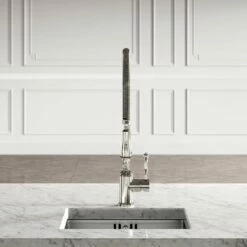 Deco Claridge Polished Nickel Traditional Pull Out Kitchen Mixer Tap -LUSSOSTONE Shop deco claridge polished nickel traditional pull out kitchen mixer tap p4390 24715 zoom