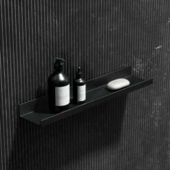 Designo Matte Black Floating Bathroom Shelf 600mm 11 Designo Matte Black Floating Bathroom Shelf 600mm -LUSSOSTONE Shop designo matte black floating bathroom shelf 600mm p1588 18061 zoom