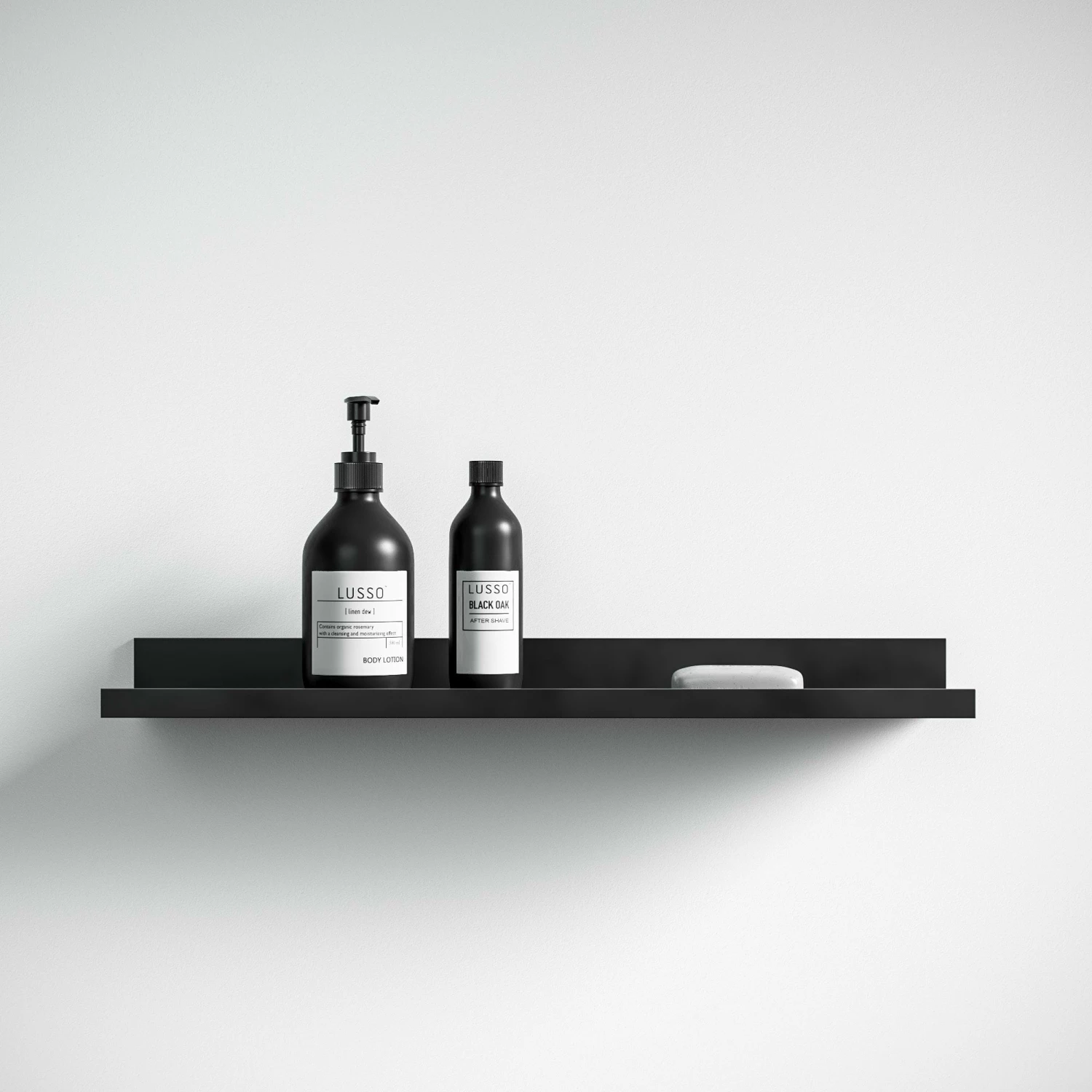 Designo Matte Black Floating Bathroom Shelf 600mm 3 Designo Matte Black Floating Bathroom Shelf 600mm