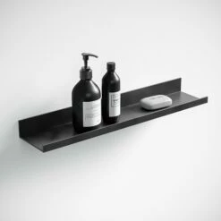 Designo Matte Black Floating Bathroom Shelf 600mm 10 Designo Matte Black Floating Bathroom Shelf 600mm -LUSSOSTONE Shop designo matte black floating bathroom shelf 600mm p1588 9422 zoom