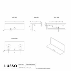Double Soap Dispenser Wall Bracket Matte White -LUSSOSTONE Shop double soap dispenser wall bracket matte white p4010 44293 zoom
