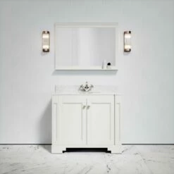 Eaton Carrara Marble Floorstanding Vanity Unit (Matte Cream) 1000mm