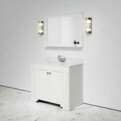 Eaton Carrara Marble Floorstanding Vanity Unit (Matte Cream) 1000mm -LUSSOSTONE Shop eaton carrara marble floorstanding vanity unit matte cream 1000mm p3769 18769 zoom