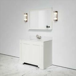 Eaton Carrara Marble Floorstanding Vanity Unit (Matte Cream) 1000mm -LUSSOSTONE Shop eaton carrara marble floorstanding vanity unit matte cream 1000mm p3769 18771 zoom