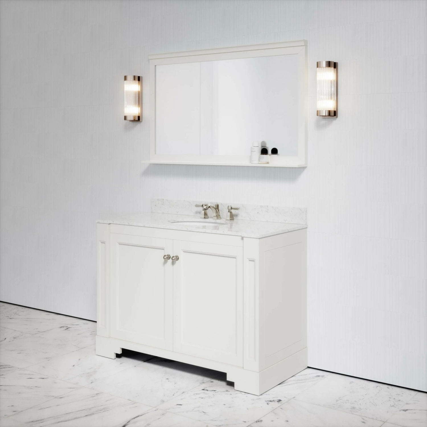 Eaton Carrara Marble Floorstanding Vanity Unit (Matte Cream) 1200mm 6 Eaton Carrara Marble Floorstanding Vanity Unit (Matte Cream) 1200mm - Image 4