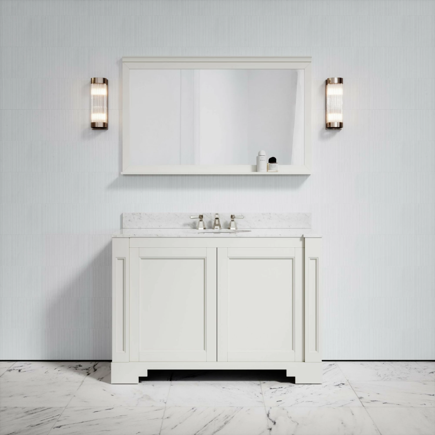 Eaton Carrara Marble Floorstanding Vanity Unit (Matte Cream) 1200mm 7 Eaton Carrara Marble Floorstanding Vanity Unit (Matte Cream) 1200mm - Image 5
