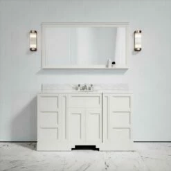 Eaton Carrara Marble Floorstanding Vanity Unit (Matte Cream) 1400mm -LUSSOSTONE Shop eaton carrara marble floorstanding vanity unit matte cream 1400mm p3772 22670 zoom