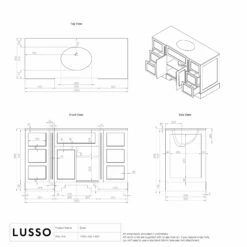 Eaton Carrara Marble Floorstanding Vanity Unit (Matte Cream) 1400mm -LUSSOSTONE Shop eaton carrara marble floorstanding vanity unit matte cream 1400mm p3772 36085 zoom