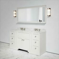 Eaton Carrara Marble Floorstanding Vanity Unit (Matte Cream) 1600mm -LUSSOSTONE Shop eaton carrara marble floorstanding vanity unit matte cream 1600mm p3770 22688 zoom