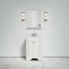 Eaton Carrara Marble Floorstanding Vanity Unit (Matte Cream) 600mm