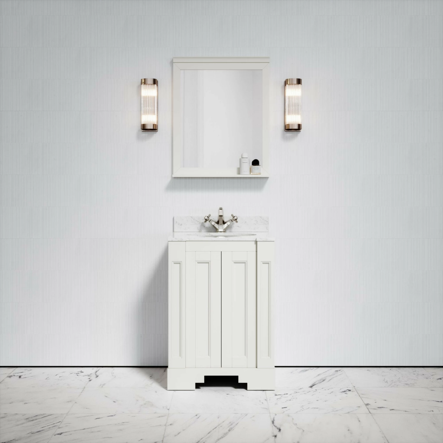 Eaton Carrara Marble Floorstanding Vanity Unit (Matte Cream) 600mm 7 Eaton Carrara Marble Floorstanding Vanity Unit (Matte Cream) 600mm - Image 5