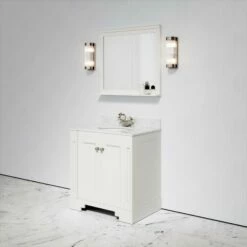 Eaton Carrara Marble Floorstanding Vanity Unit (Matte Cream) 800mm -LUSSOSTONE Shop eaton carrara marble floorstanding vanity unit matte cream 800mm p3765 18576 zoom
