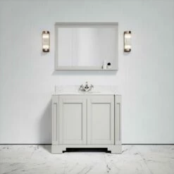 Eaton Carrara Marble Floorstanding Vanity Unit (Matte Stone) 1000mm -LUSSOSTONE Shop eaton carrara marble floorstanding vanity unit matte stone 1000mm p3773 18775 zoom