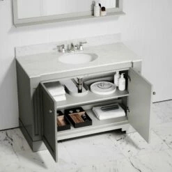 Eaton Carrara Marble Floorstanding Vanity Unit (Matte Stone) 1200mm -LUSSOSTONE Shop eaton carrara marble floorstanding vanity unit matte stone 1200mm p3775 24637 zoom