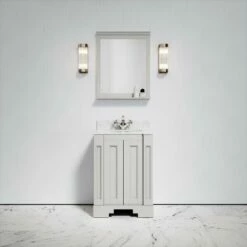 Eaton Carrara Marble Floorstanding Vanity Unit (Matte Stone) 600mm -LUSSOSTONE Shop eaton carrara marble floorstanding vanity unit matte stone 600mm p3768 18592 zoom