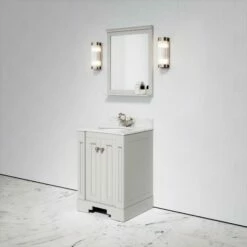 Eaton Carrara Marble Floorstanding Vanity Unit (Matte Stone) 600mm -LUSSOSTONE Shop eaton carrara marble floorstanding vanity unit matte stone 600mm p3768 18593 zoom