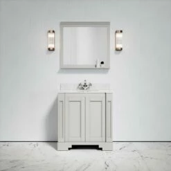 Eaton Carrara Marble Floorstanding Vanity Unit (Matte Stone) 800mm -LUSSOSTONE Shop eaton carrara marble floorstanding vanity unit matte stone 800mm p3767 18596 zoom