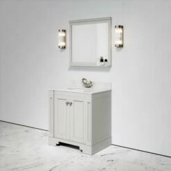 Eaton Carrara Marble Floorstanding Vanity Unit (Matte Stone) 800mm -LUSSOSTONE Shop eaton carrara marble floorstanding vanity unit matte stone 800mm p3767 18597 zoom