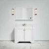 Eaton Carrara Marble Floorstanding Vanity Unit (Matte White) 1000mm