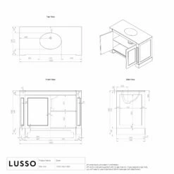Eaton Carrara Marble Floorstanding Vanity Unit (Matte White) 1200mm -LUSSOSTONE Shop eaton carrara marble floorstanding vanity unit matte white 1200mm p3762 36045 zoom