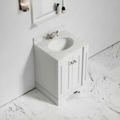 Eaton Carrara Marble Floorstanding Vanity Unit (Matte White) 600mm 10 Eaton Carrara Marble Floorstanding Vanity Unit (Matte White) 600mm -LUSSOSTONE Shop eaton carrara marble floorstanding vanity unit matte white 600mm p3764 18546 zoom