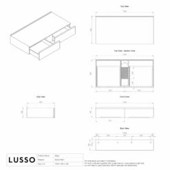 Edge Wall Hung Vanity Drawer Unit 1000mm -LUSSOSTONE Shop edge wall hung vanity drawer unit 1000mm p424 36112 zoom